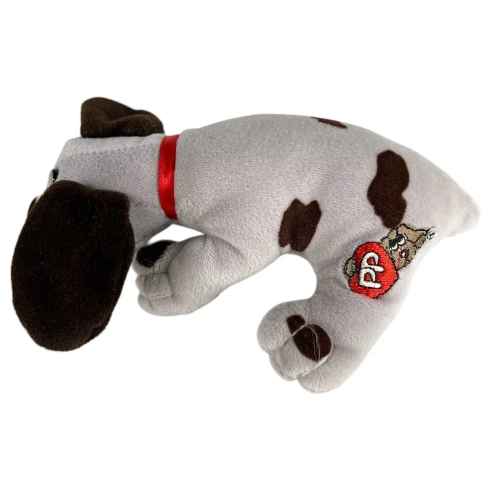 2 VTG Tonka Pound Puppies Plush Toys Gray Black Spots Brown Rumple Skins Newborn - Picture 4 of 11